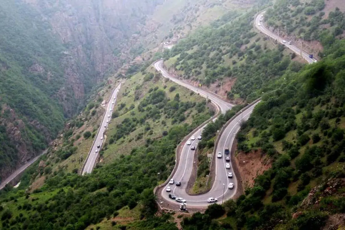 جاده چالوس از ساعت ۹ امروز یک‌طرفه شد