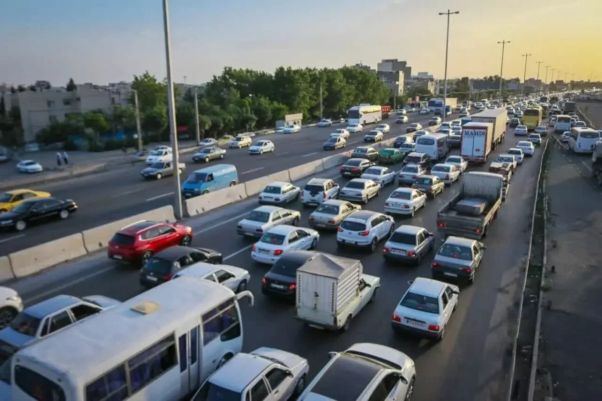 ترافیک سنگین در آزادراه کرج-تهران