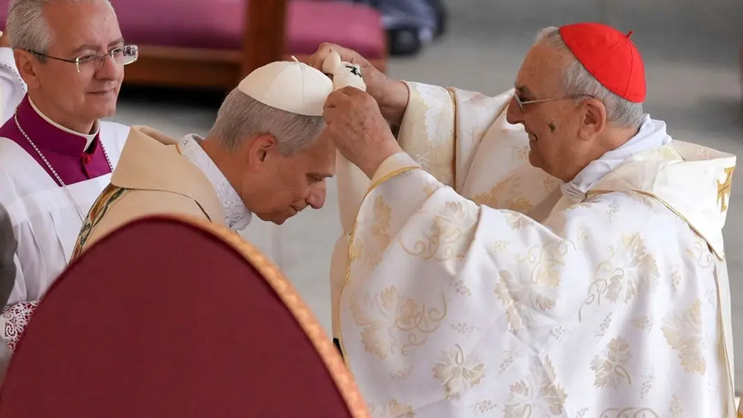 تحلیف پاپ جدید با حضور سران جهان (عکس)