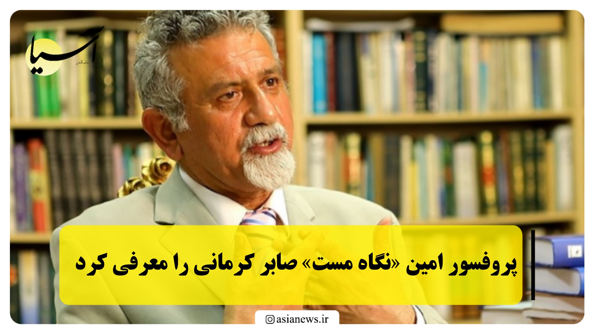 پروفسور امین «نگاه مست» صابر کرمانی را معرفی کرد