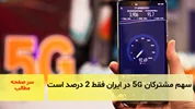 سهم مشترکان 5G در ایران فقط ۲ درصد است/ سرصفحه آسیانیوز