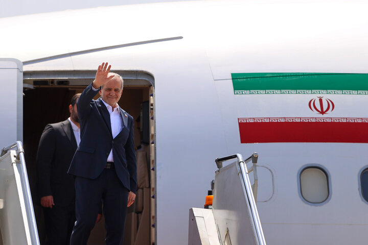 فیلم| پزشکیان عازم چین شد / حضور رئیس‌جمهور ایران در اجلاس سران شانگهای