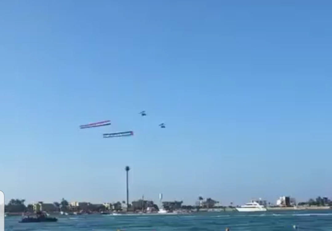 برافراشتن پرچم مصر و فلسطین بعد از توافق آتش بس