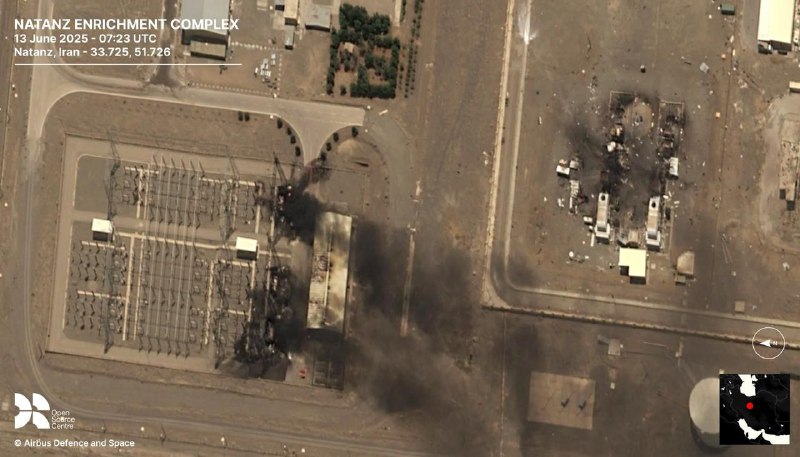 اولین تصاویر ماهواره‌ای از نطنز پس از حمله اسرائیل