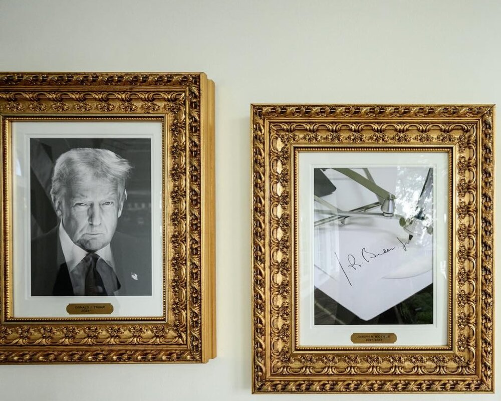 فیلم| تصویر بایدن در کاخ سفید: فقط یک امضا به‌جای پرتره