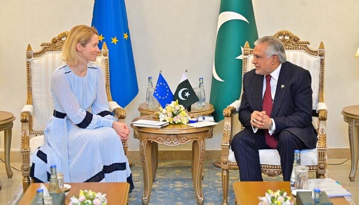 اسحاق دار و کایا کالاس درباره تحولات اخیر میان ایران و آمریکا رایزنی کردند