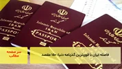 فاصله ایران با قوی‌ترین گذرنامه دنیا: ۱۵۰ مقصد!