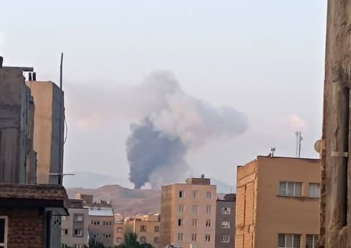 فیلم| مشاهدهٔ دود در اطراف تبریز در پی حمله جدید اسرائیل