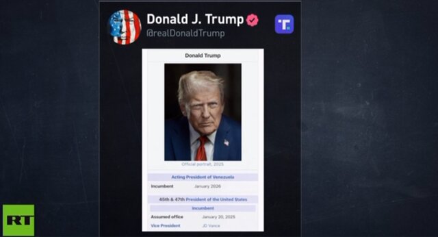 ترامپ، خود را رئیس‌جمهور موقت ونزوئلا اعلام کرد